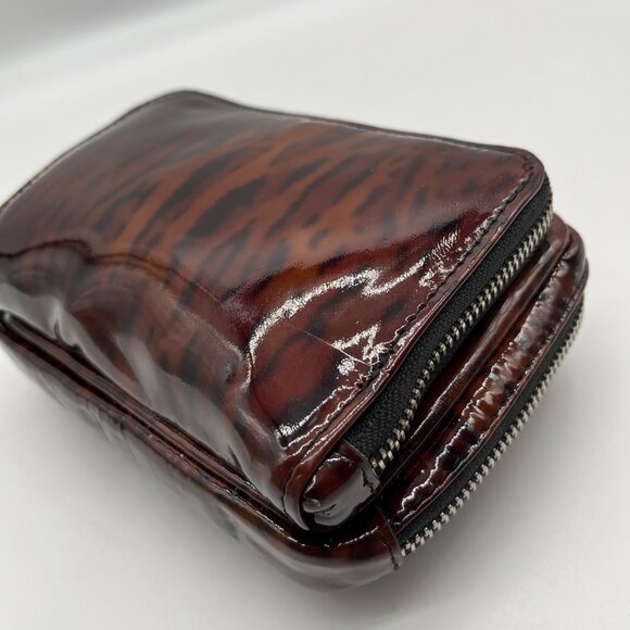 Brighton Brown Wild Tiger Patent Leather Brazos Crossbody - Picture 9 of 12